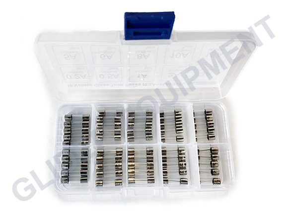 Glaszekeringen assortiment / doos 0.2 Amp - 15.0 Amp (5 x 20mm) [DD0215]